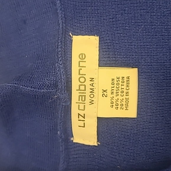 Colorblock Cardigan Sweater Liz Claiborne - Picture 4 of 5